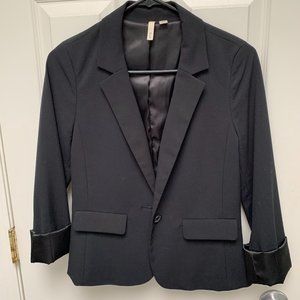 Frenchi Nordstoms Black Cuffed Blazer